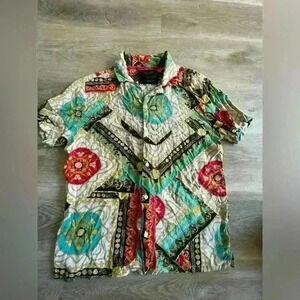 Cactus Man Ricky Singh Versace vibes viscose shirt, size medium